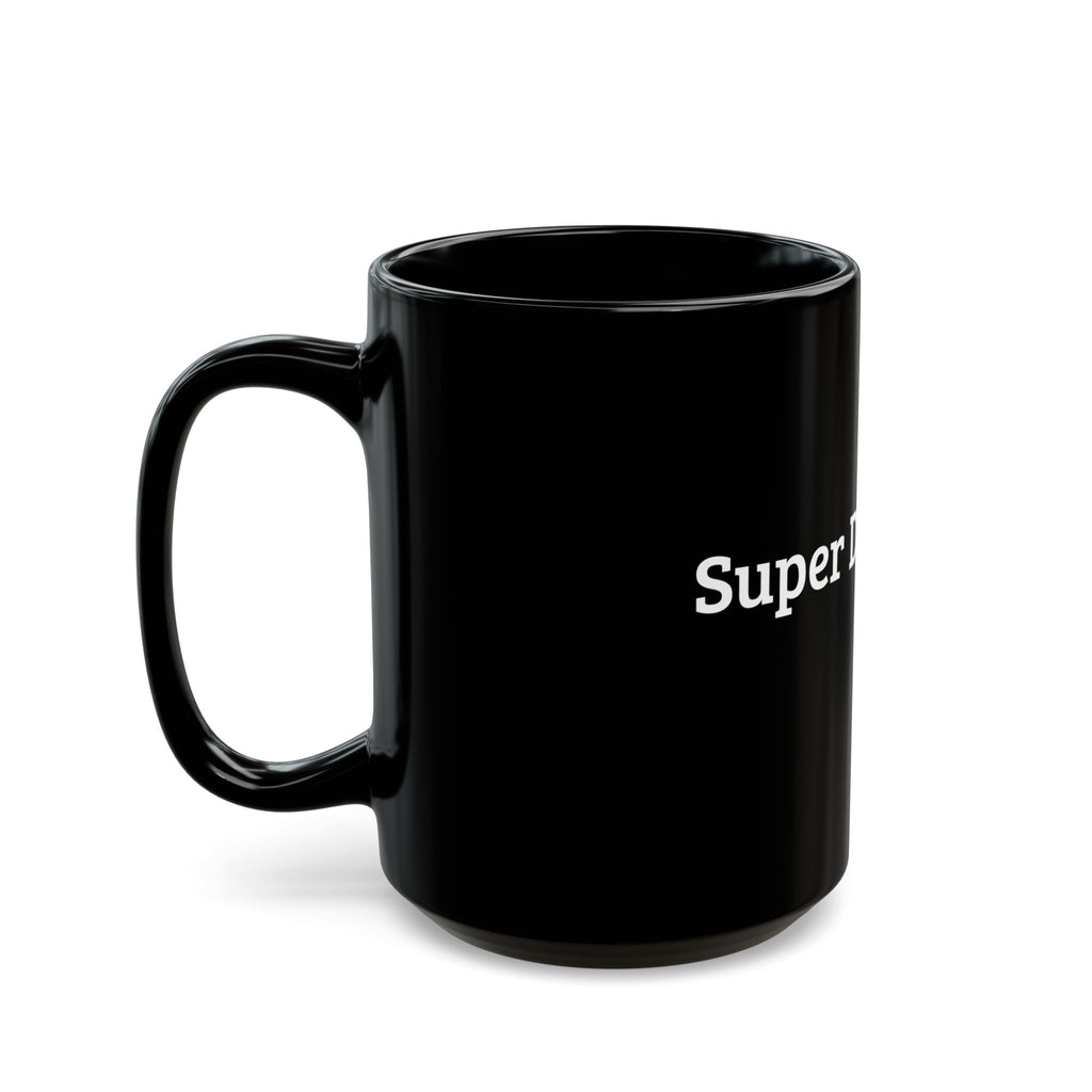 Super Don't Care Black Mug - Minimalistic Mug