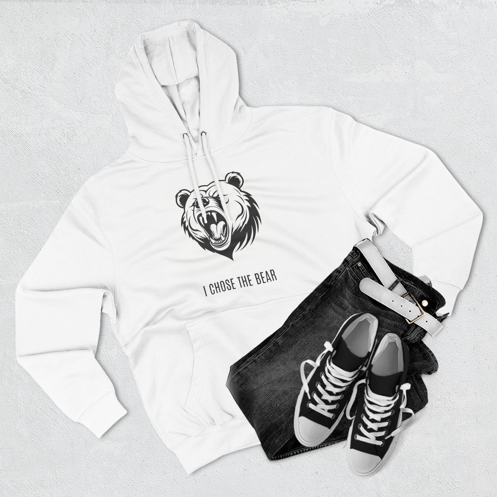 I Chose The Bear Hoodie - Roaring Streetwear Fleece Pullover