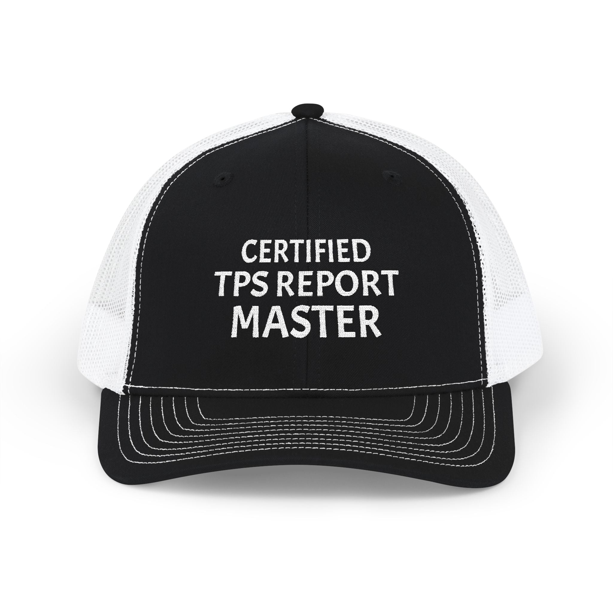 Certified TPS Report Master Trucker Cap – Funny Office Humor Snapback
