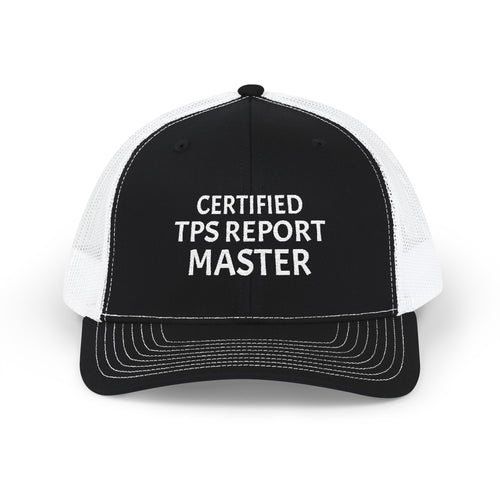 Certified TPS Report Master Trucker Cap – Funny Office Humor Snapback