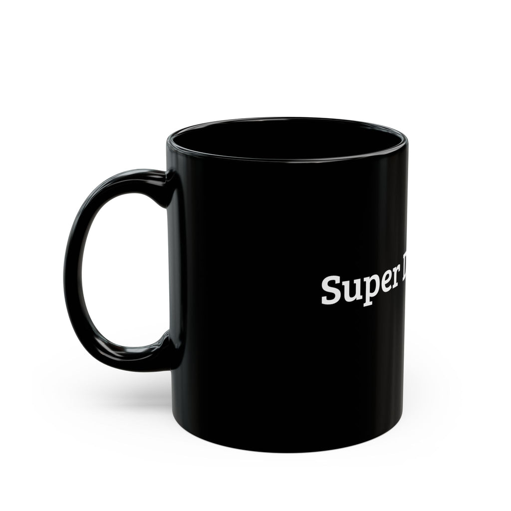 Super Don't Care Black Mug - Minimalistic Mug
