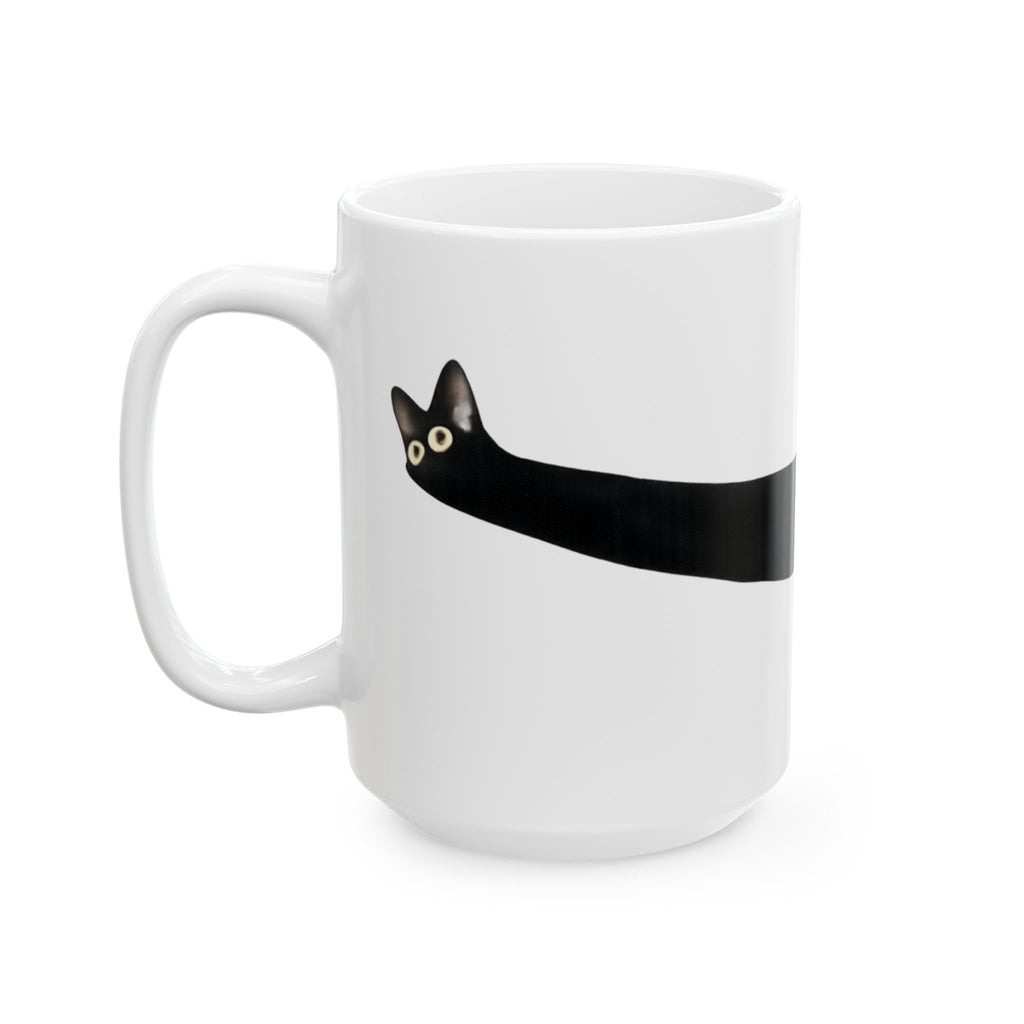 Longcat Meme Coffee Mug - Seamless Wrap-Around Design (11oz, 15oz)