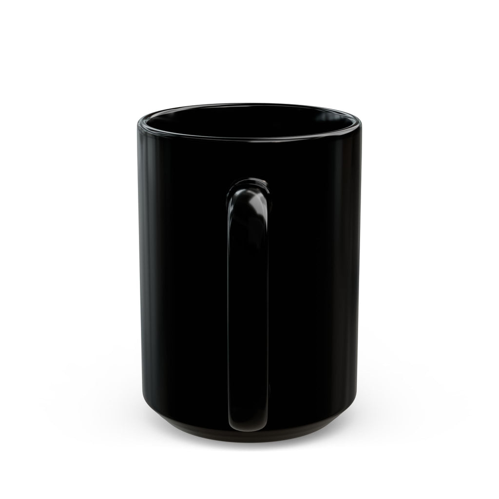 Super Don't Care Black Mug - Minimalistic Mug