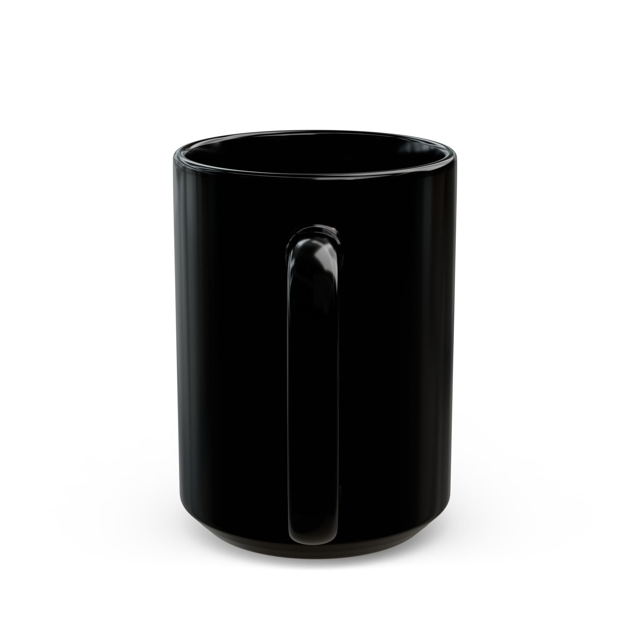 Super Don't Care Black Mug - Minimalistic Mug