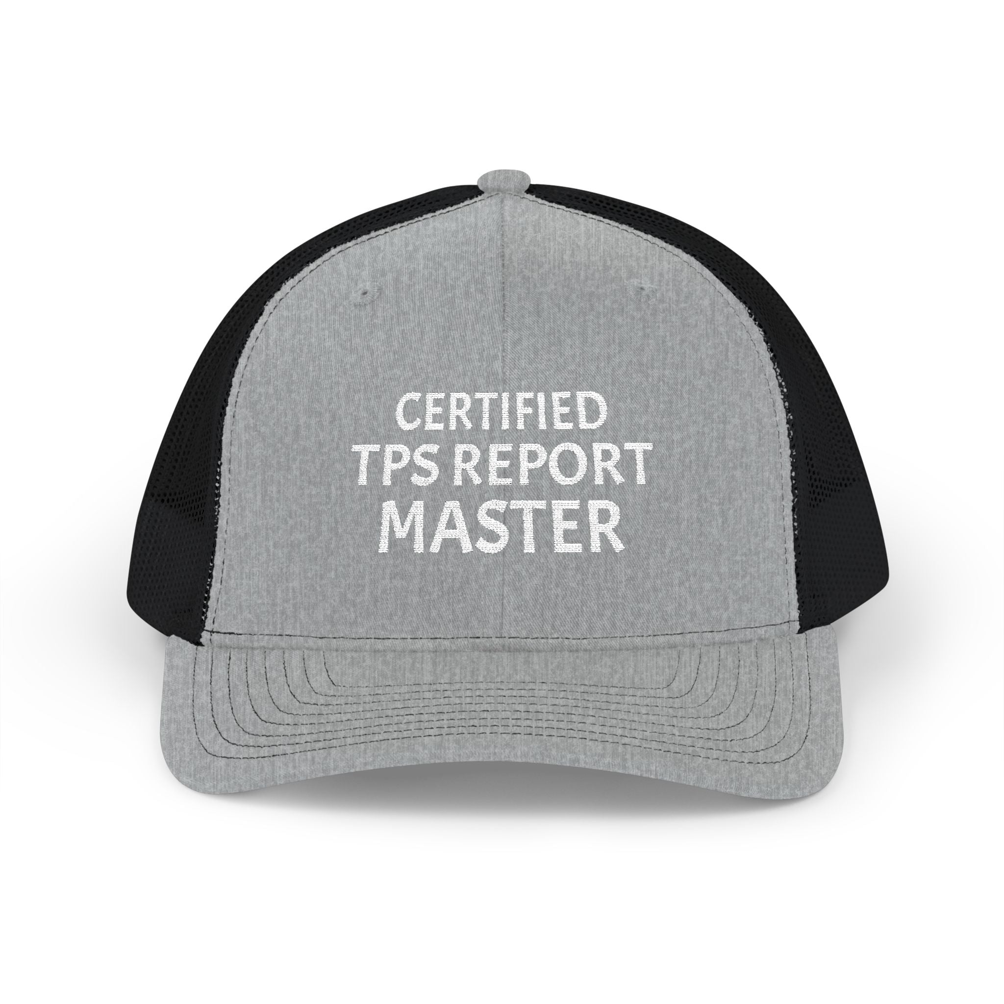Certified TPS Report Master Trucker Cap – Funny Office Humor Snapback