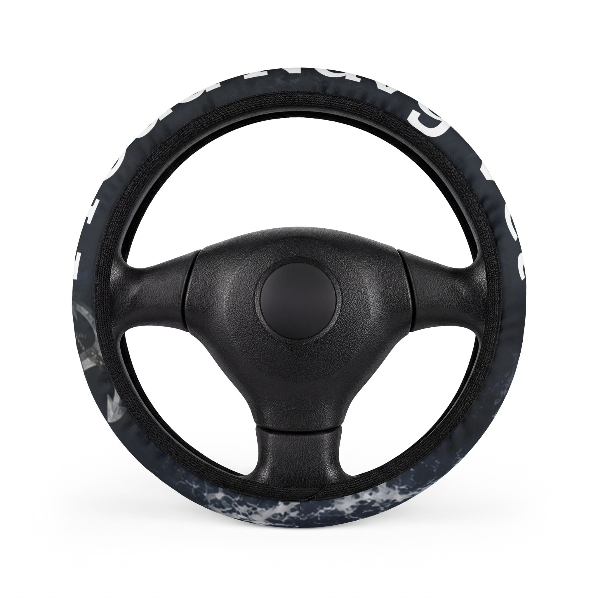 Patriotic Camo Steering Wheel Cover | Navy Veteran Style Military Interior Accessory