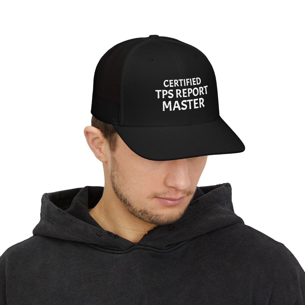Certified TPS Report Master Trucker Cap – Funny Office Humor Snapback
