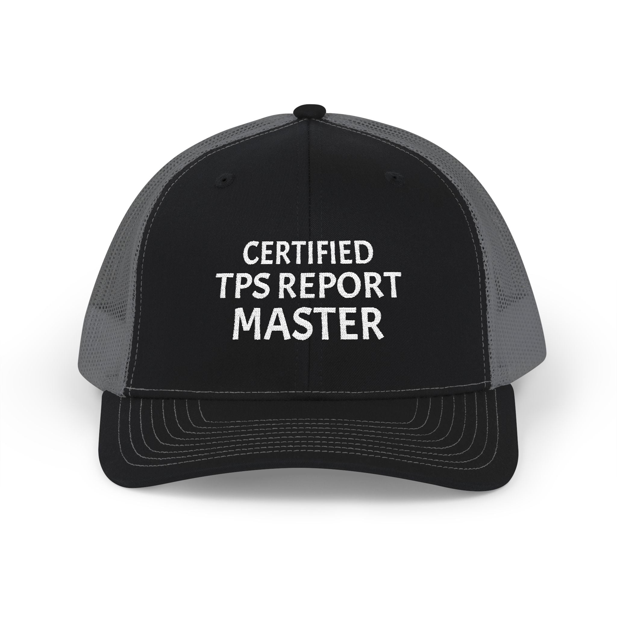 Certified TPS Report Master Trucker Cap – Funny Office Humor Snapback