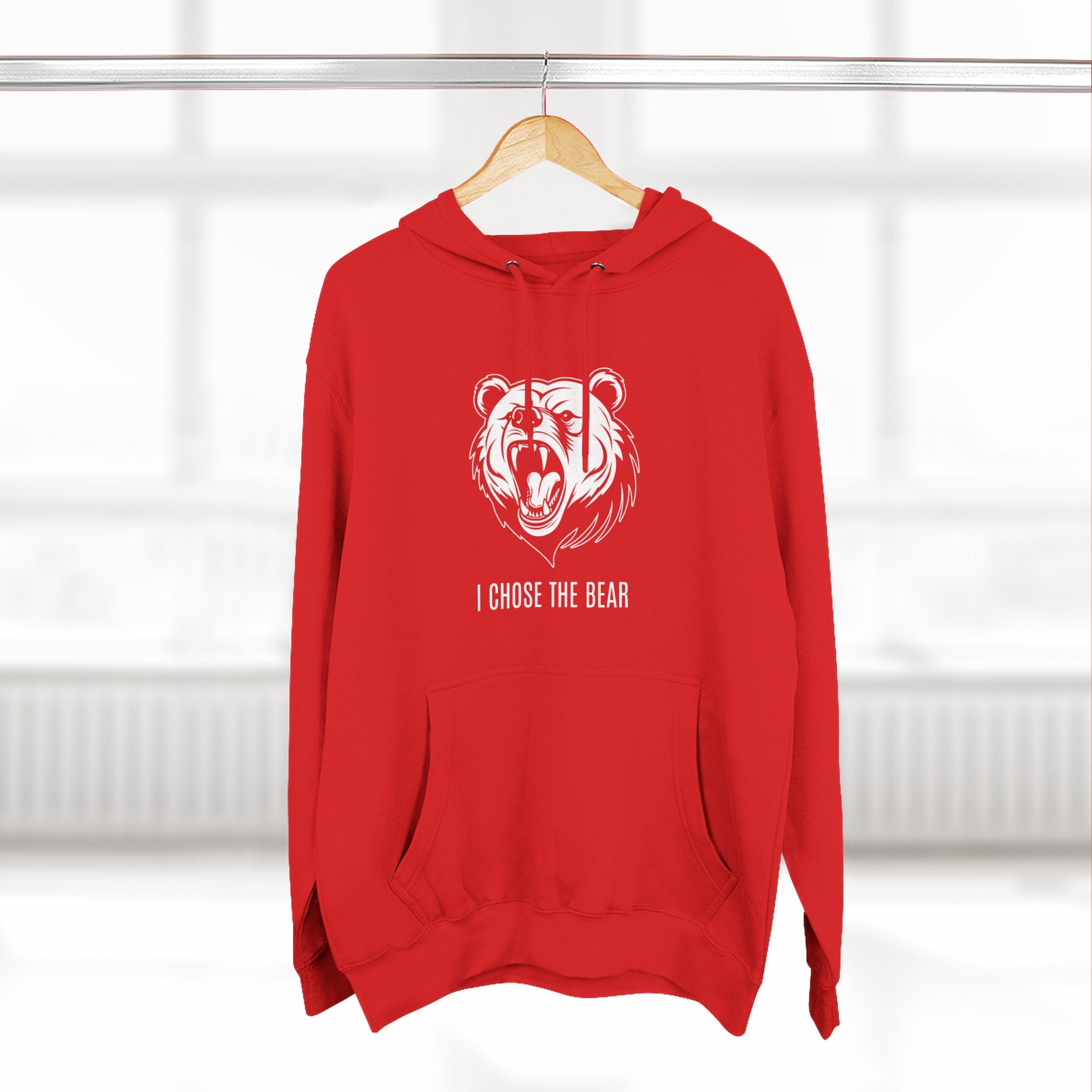 I Chose The Bear Hoodie - Roaring Streetwear Fleece Pullover