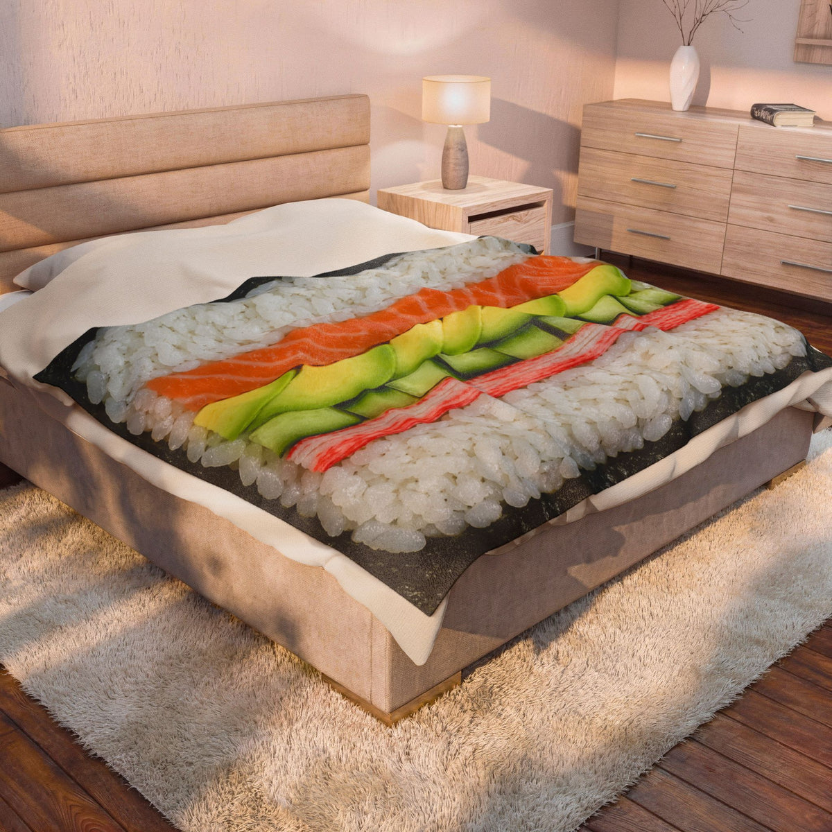The Maki Roll Solo Velveteen Blanket