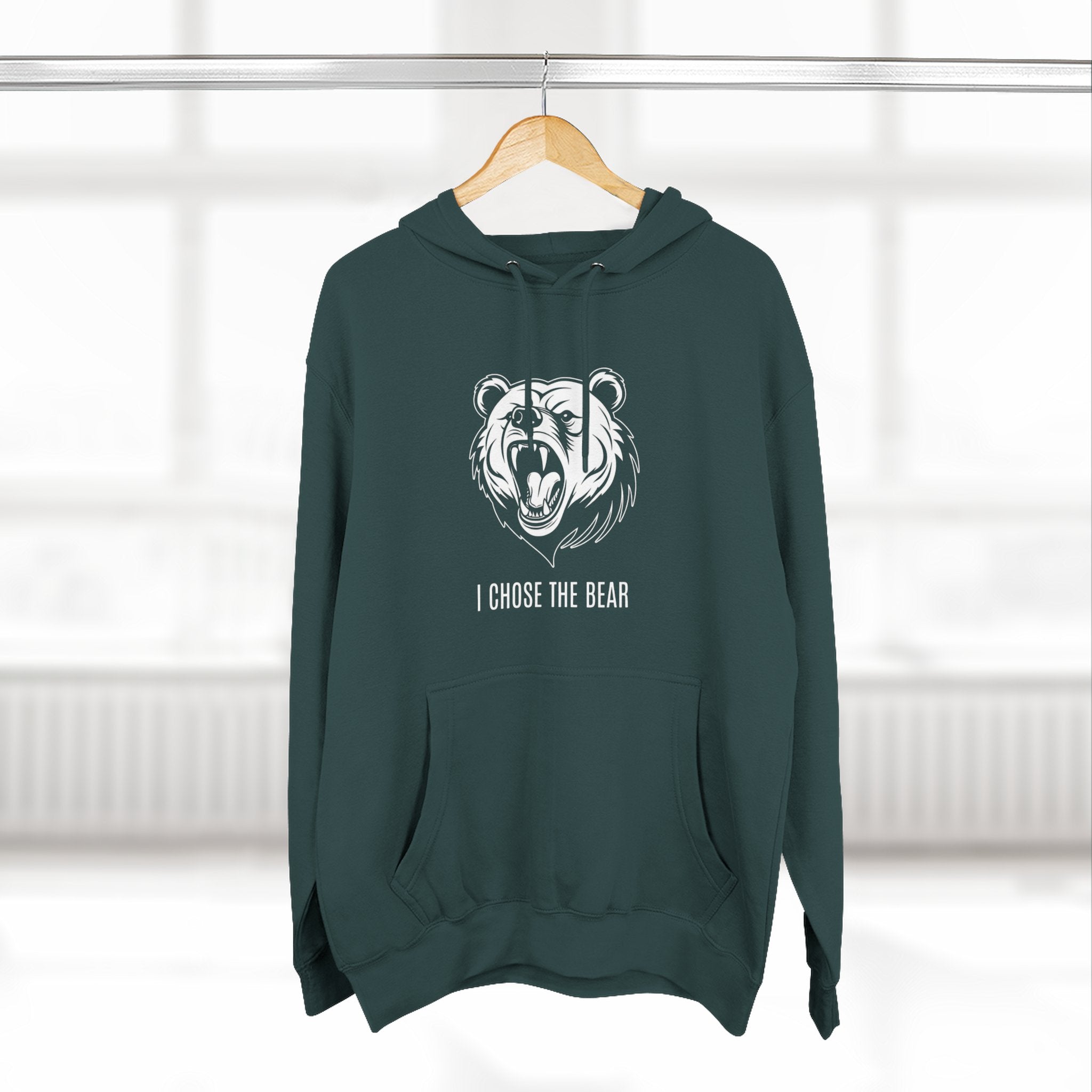 I Chose The Bear Hoodie - Roaring Streetwear Fleece Pullover