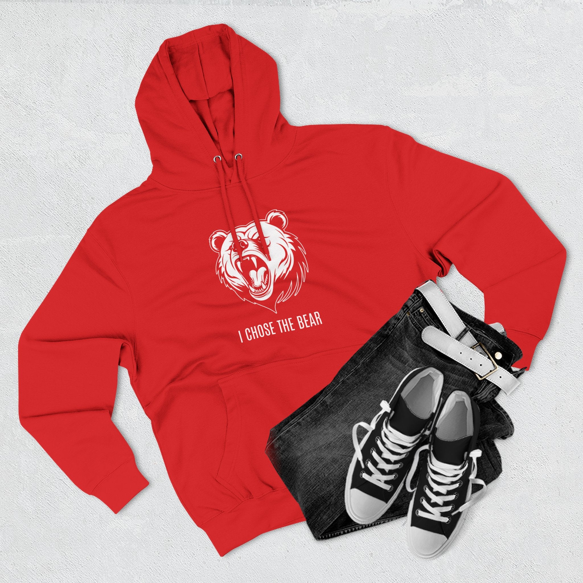 I Chose The Bear Hoodie - Roaring Streetwear Fleece Pullover