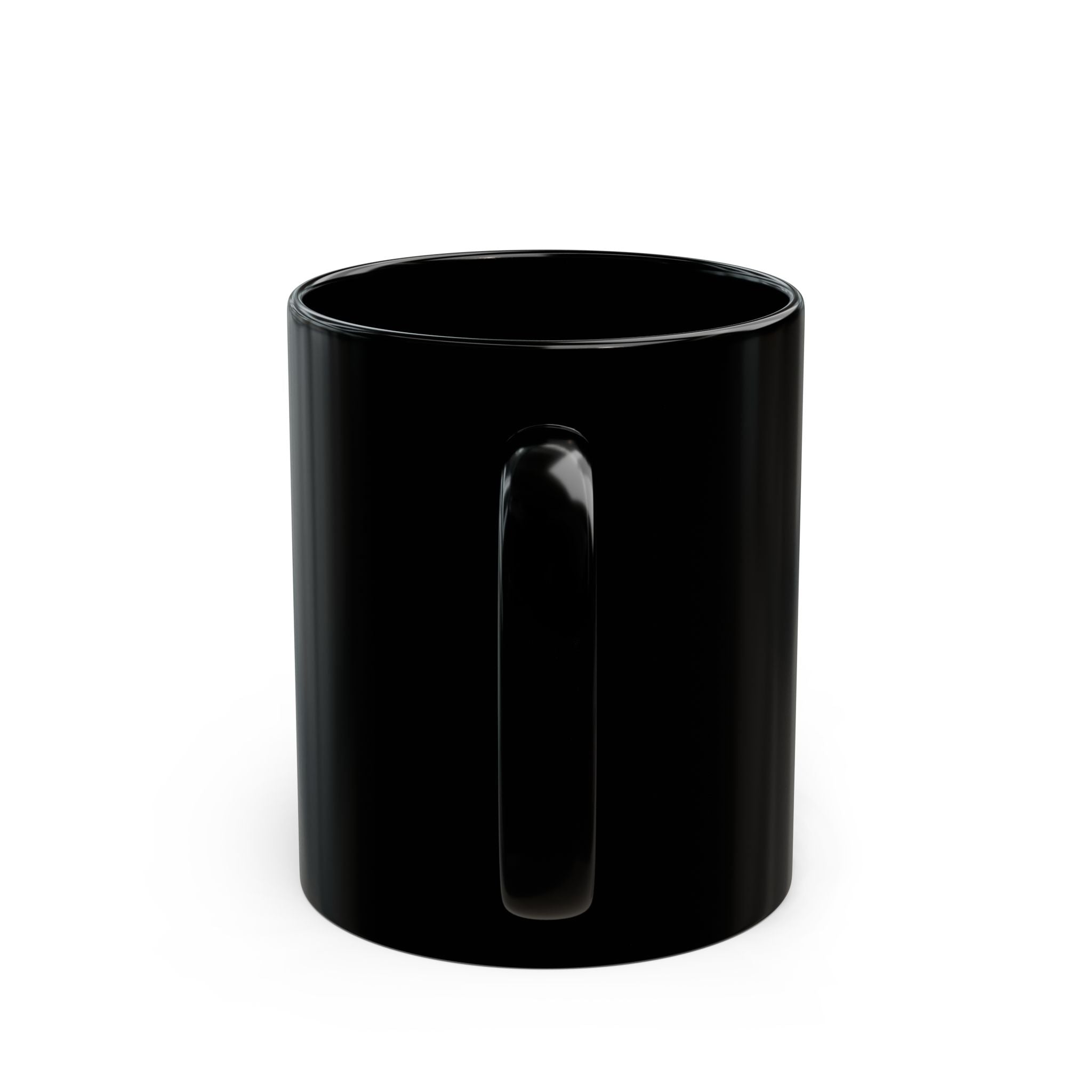 Super Don't Care Black Mug - Minimalistic Mug