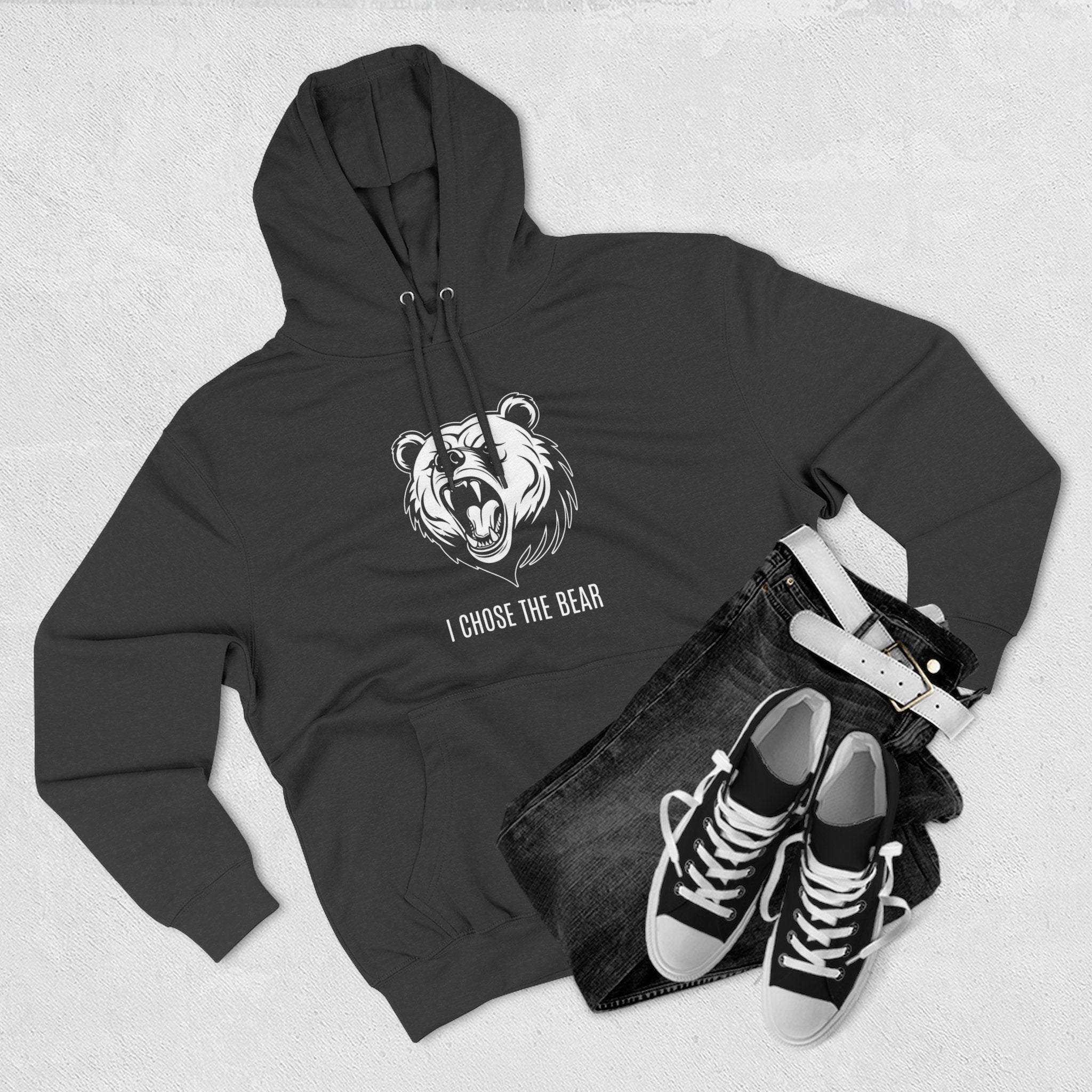 I Chose The Bear Hoodie - Roaring Streetwear Fleece Pullover