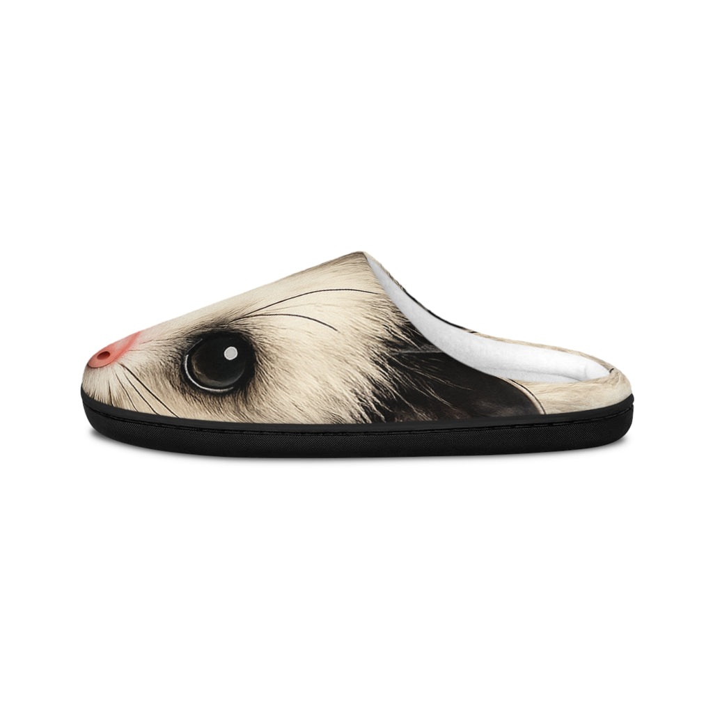Opossum Staring Contest Cozy House Slippers