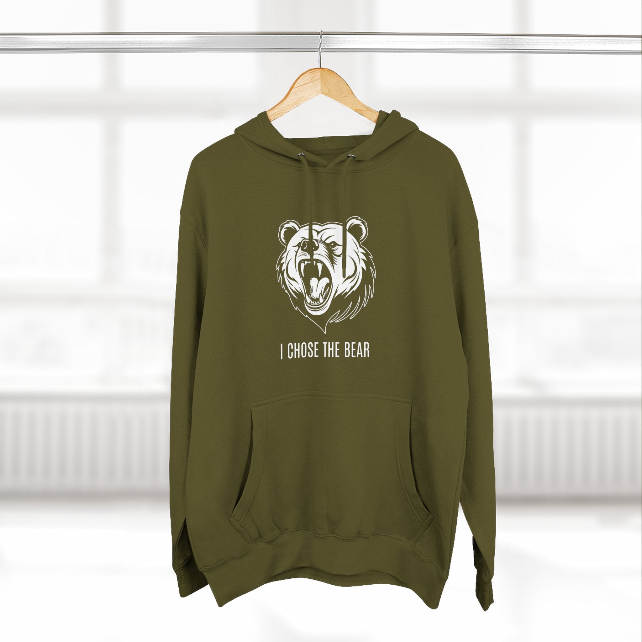 I Chose The Bear Hoodie - Roaring Streetwear Fleece Pullover