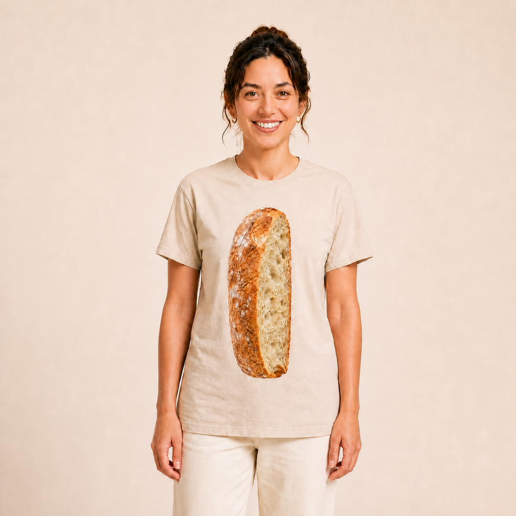 Top Ciabatta shirt worn by approved Foodwear actor, front view